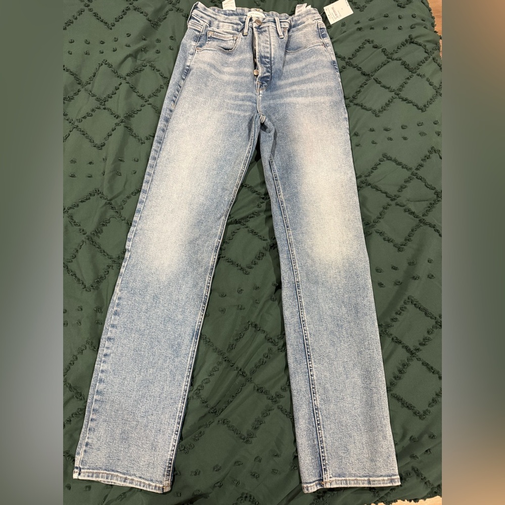 Good American Light Blue Straight Leg Jeans